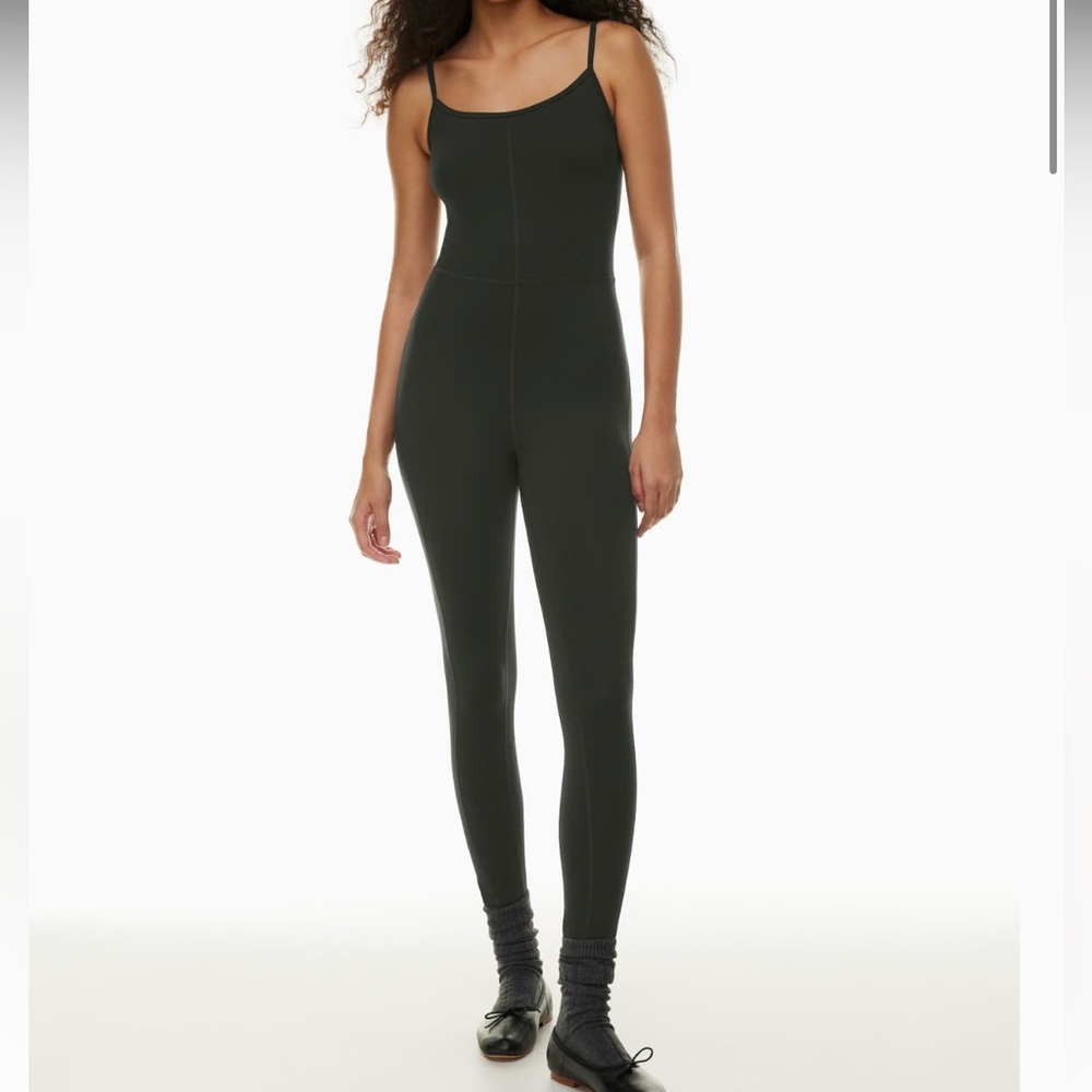 Jumpsuit adjustable straps flattering line detail